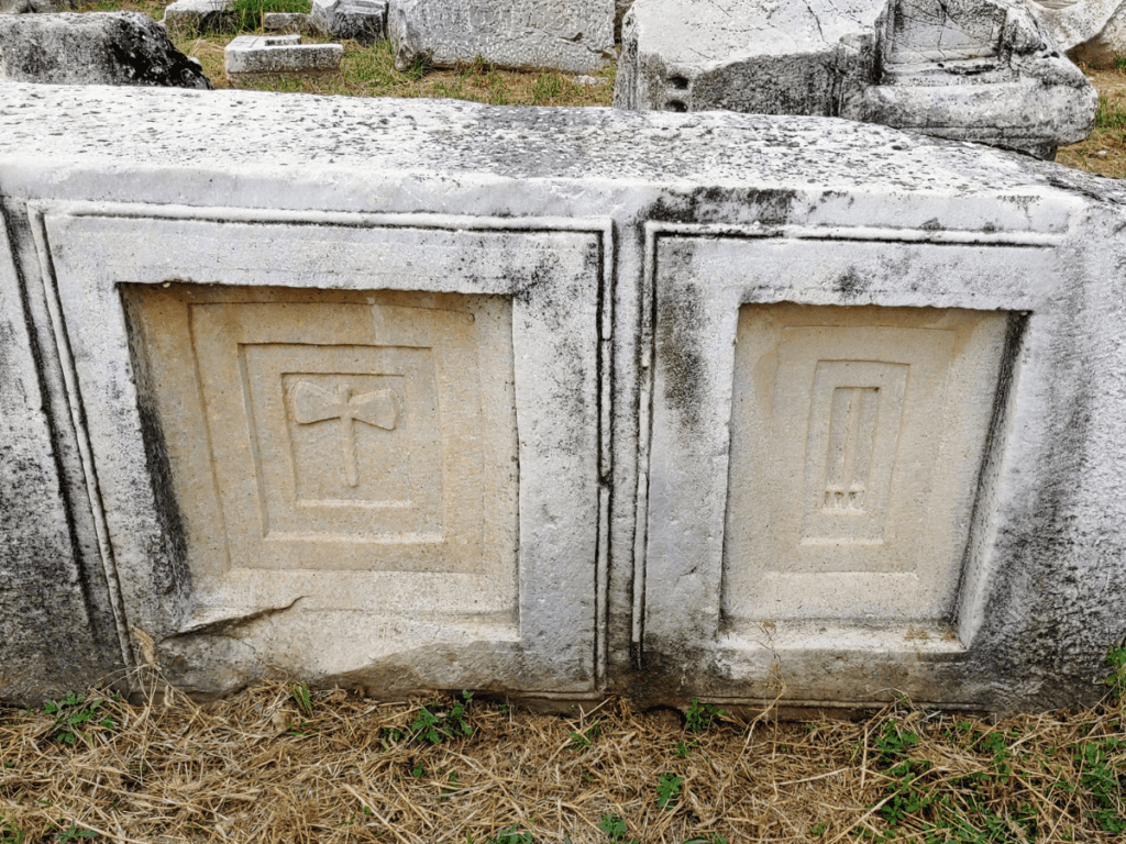 A marble block from the altar at Lagina.