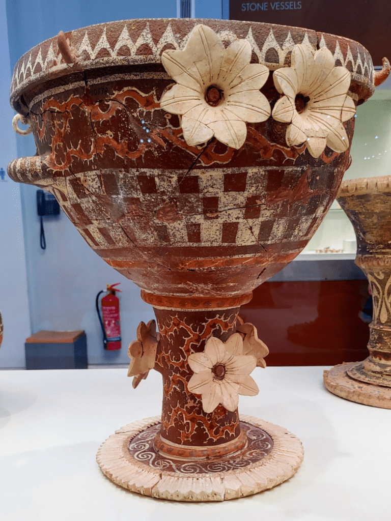 Krater with a tall cylindrical foot