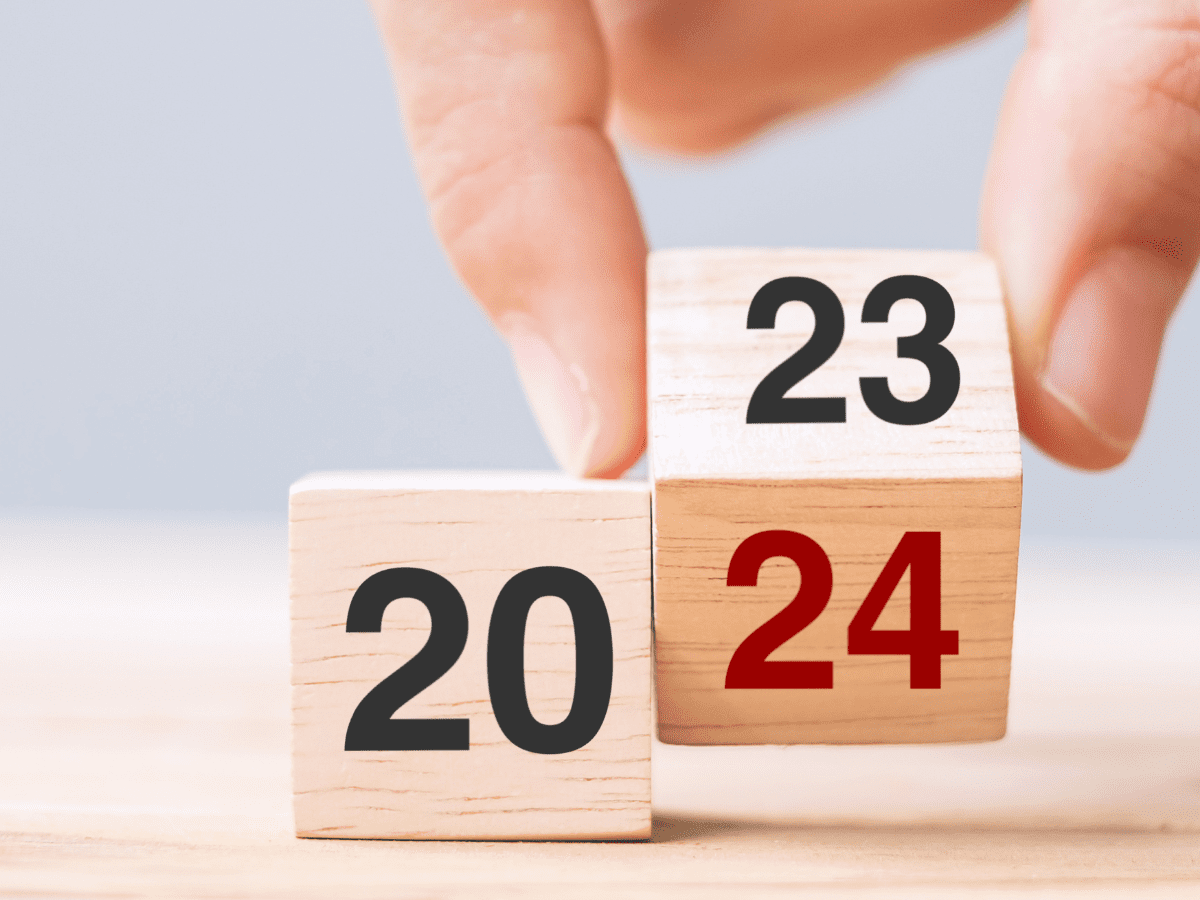 Hand flipping wood block 2023 to 2024