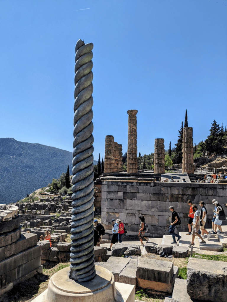 The Serpent Column and Altar of the Chians, Delphi.