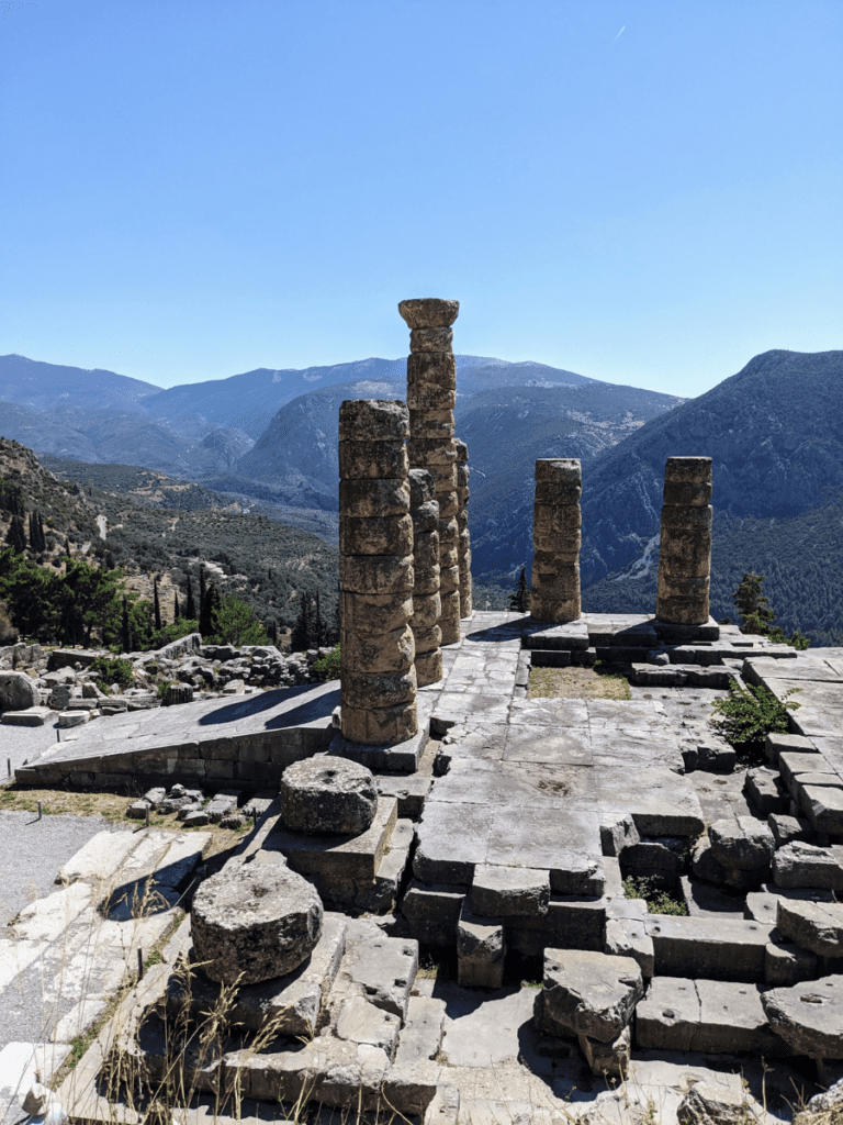 The Temple of Apollo, Delphi.