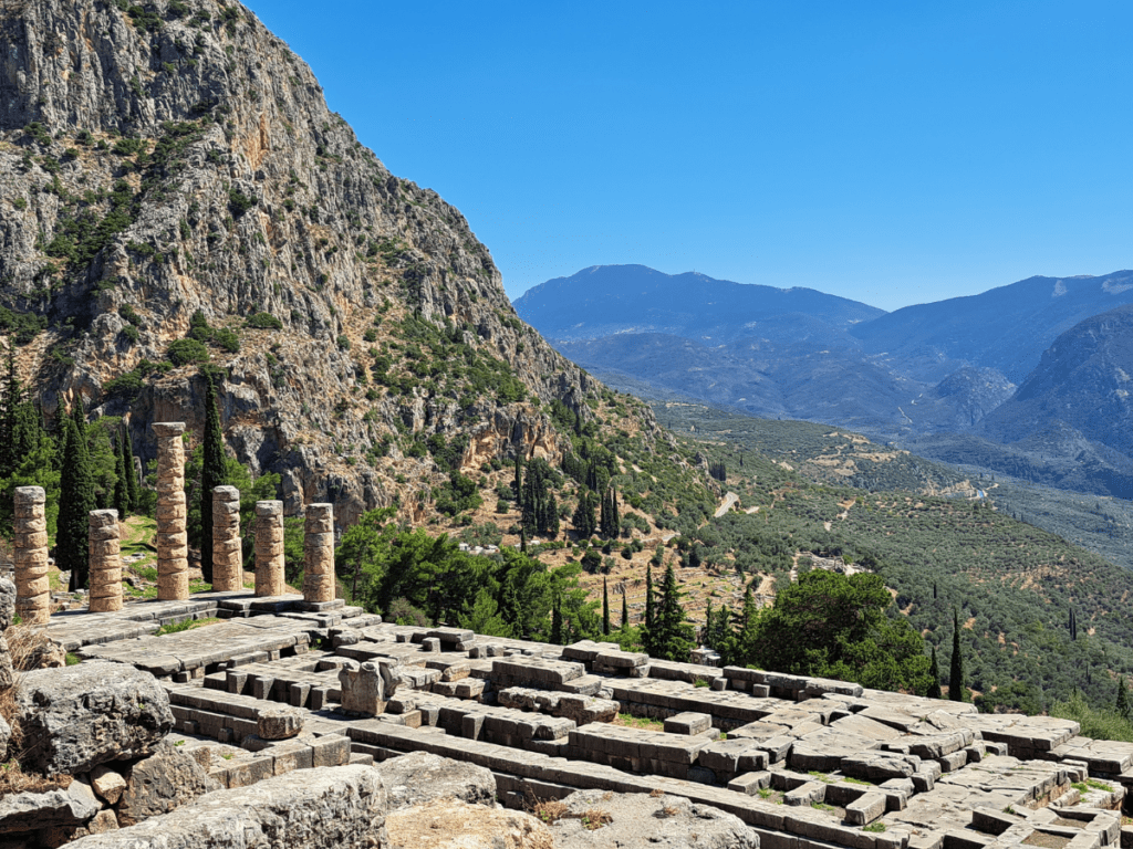 The Temple of Apollo, Delphi.