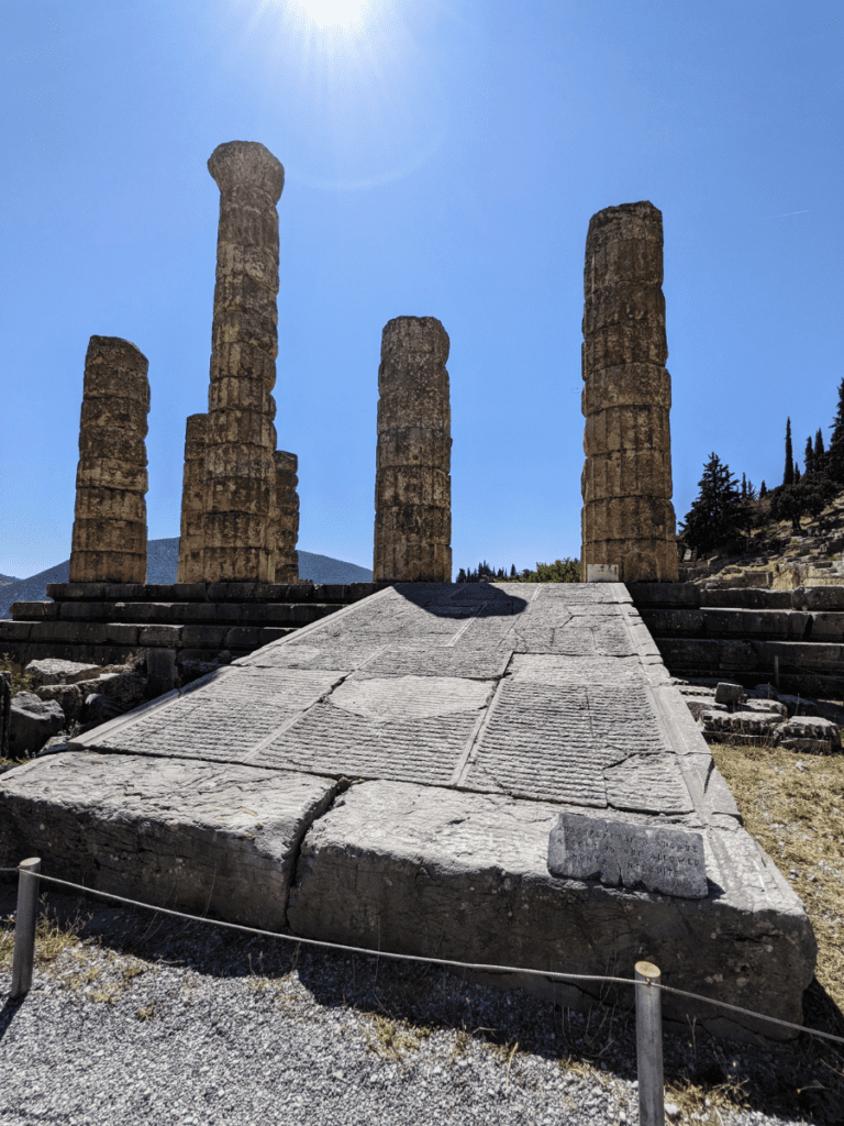 The Temple of Apollo, Delphi.