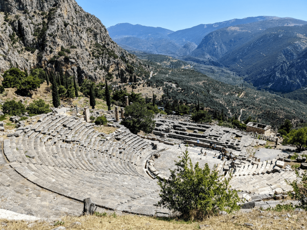 The ancient theatre at Delphi.