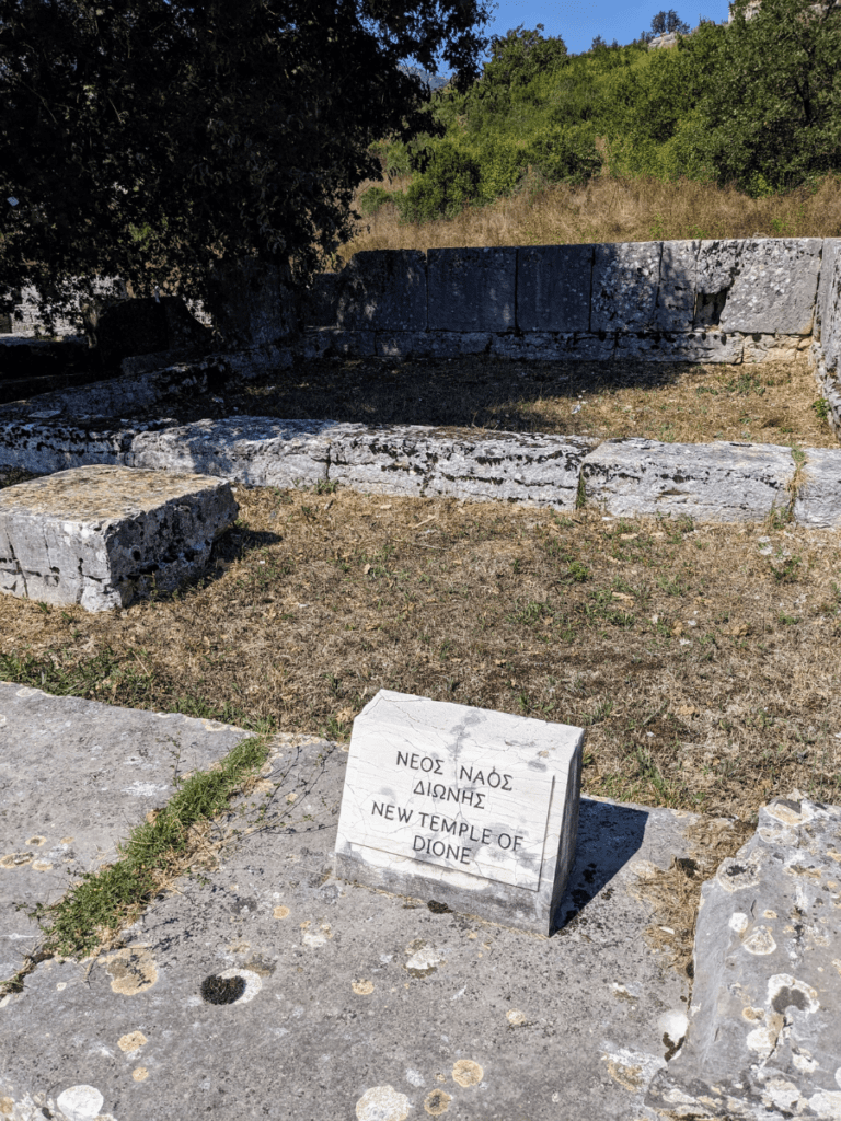 The New Temple of Dione at Dodona.