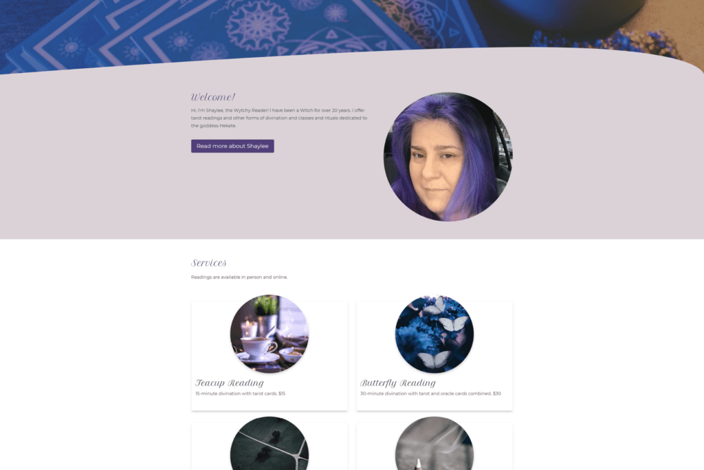 Wytchy Reader website screenshot.