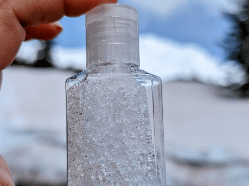 A bottle of snow.