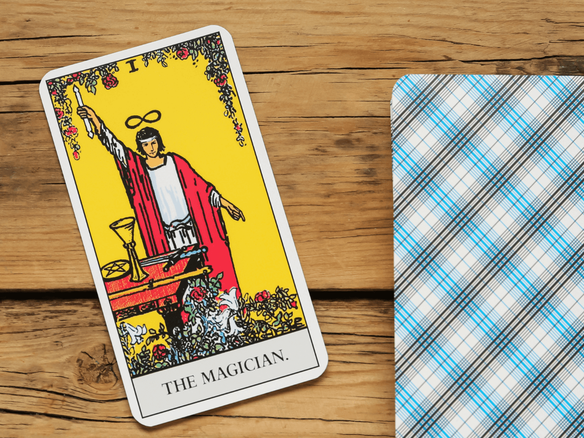 The Magician from the Rider Waite Smith tarot deck.