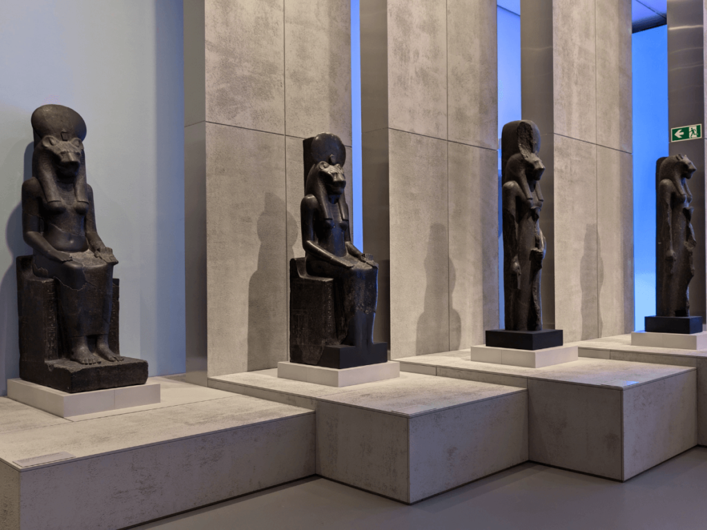 Statues of the goddess Sekhmet.