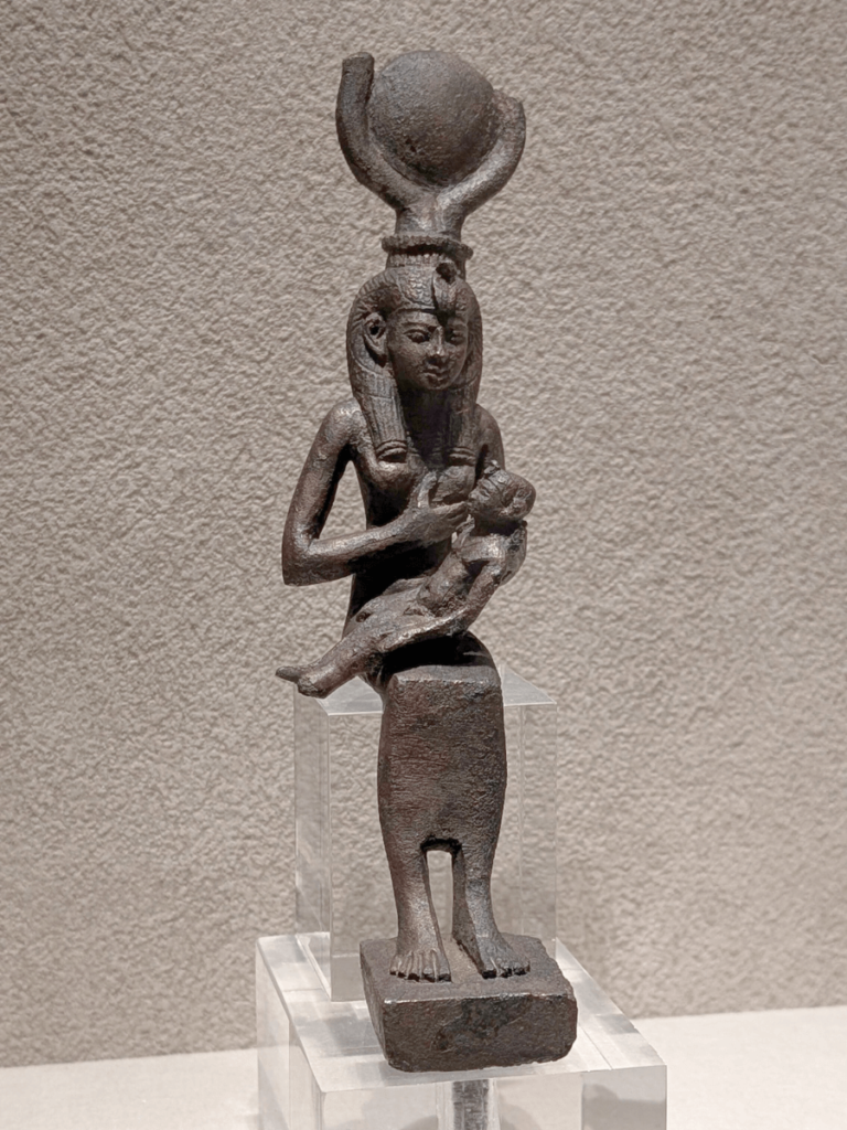 Figure of the goddess Isis with her son Horus.