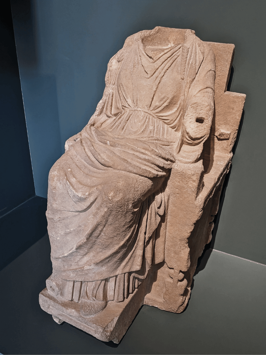 Statue of an enthroned goddess (Rhea-Cycble), Roman Period.