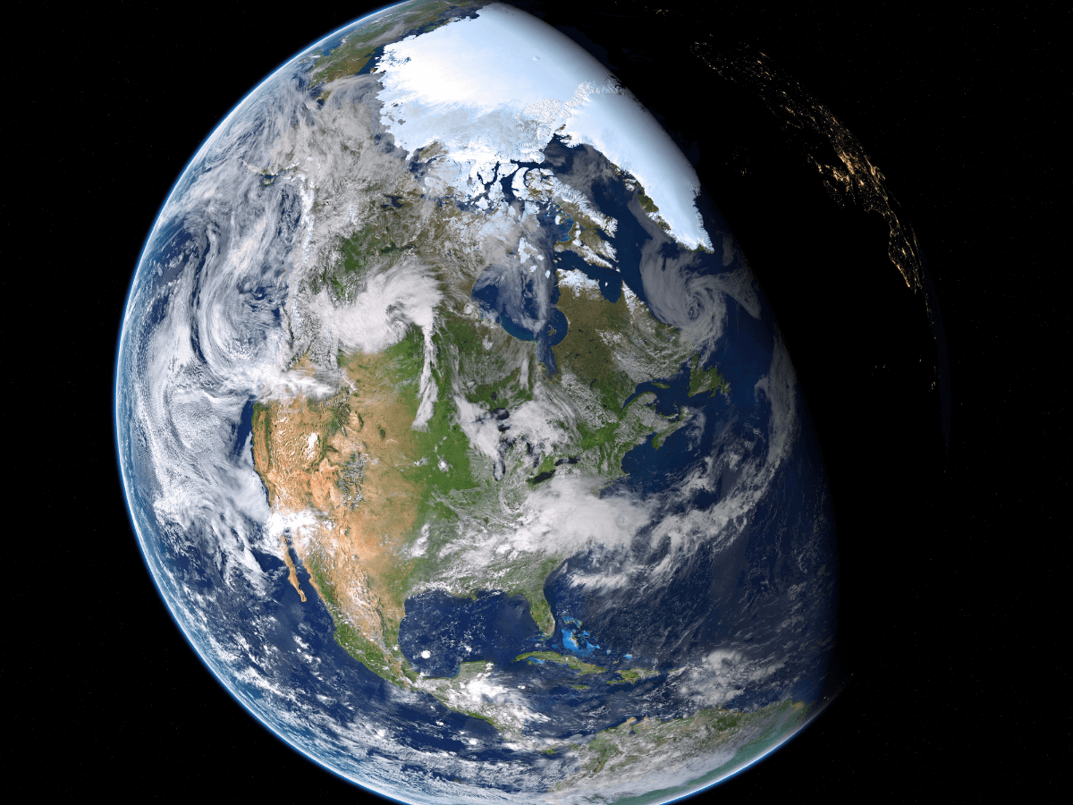 Planet Earth from space.