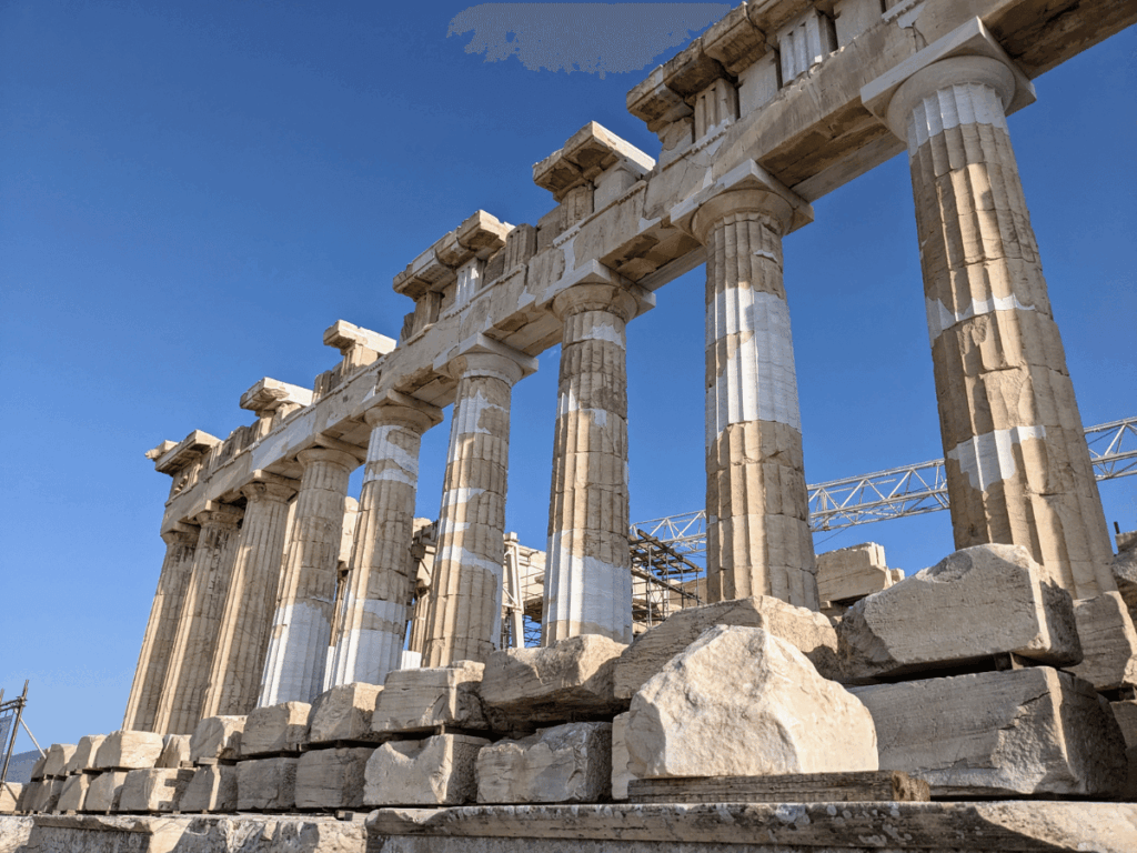 A view of the Parthenon.