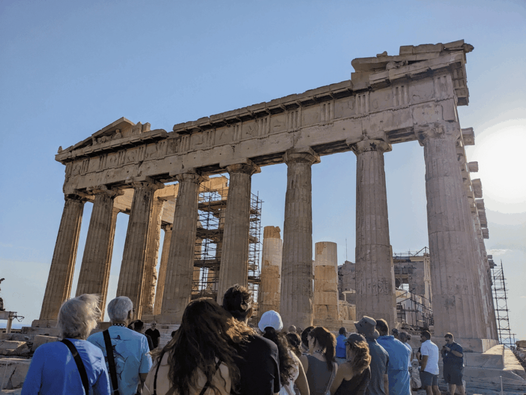 A view of the Parthenon.