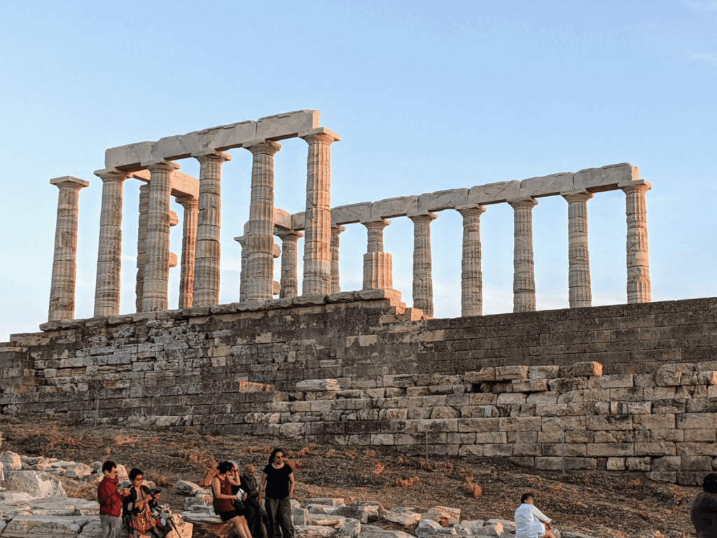 The Temple of Poseidon at Cape Sounion.