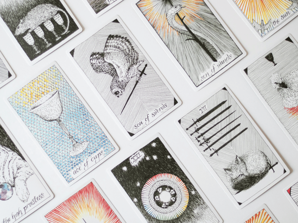 The Wild Unknown tarot cards.