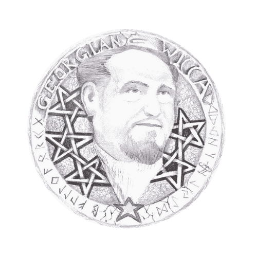 Georgian Wicca pentacle illustration.