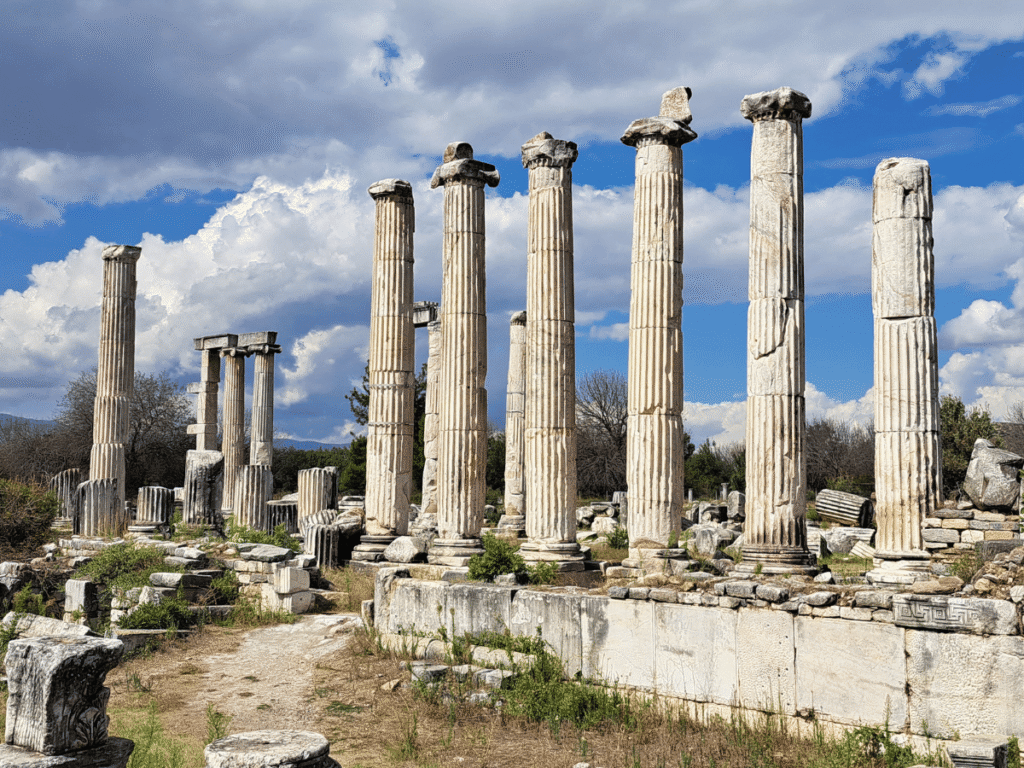 Broken columns of the Temple of Aphrodite.