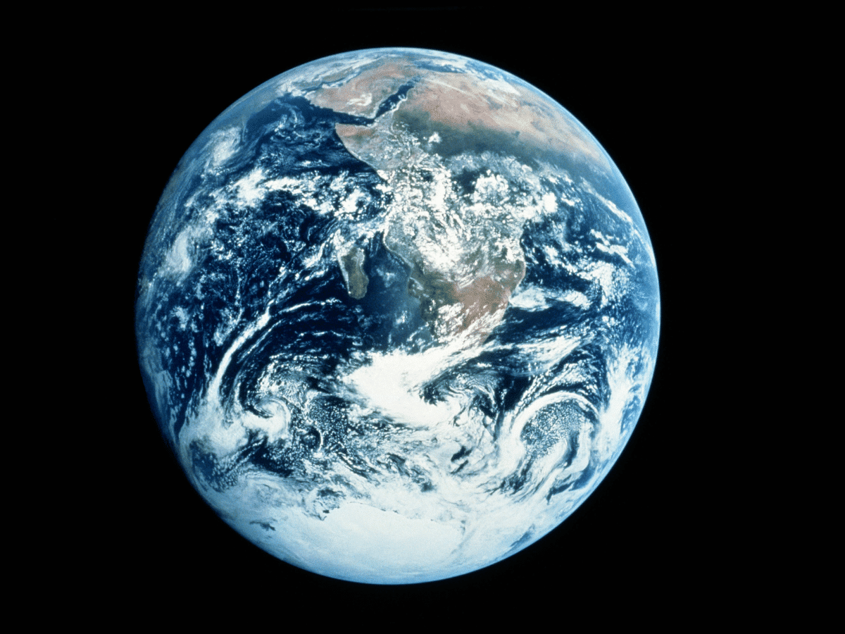 A view of Gaia, planet Earth, from space.